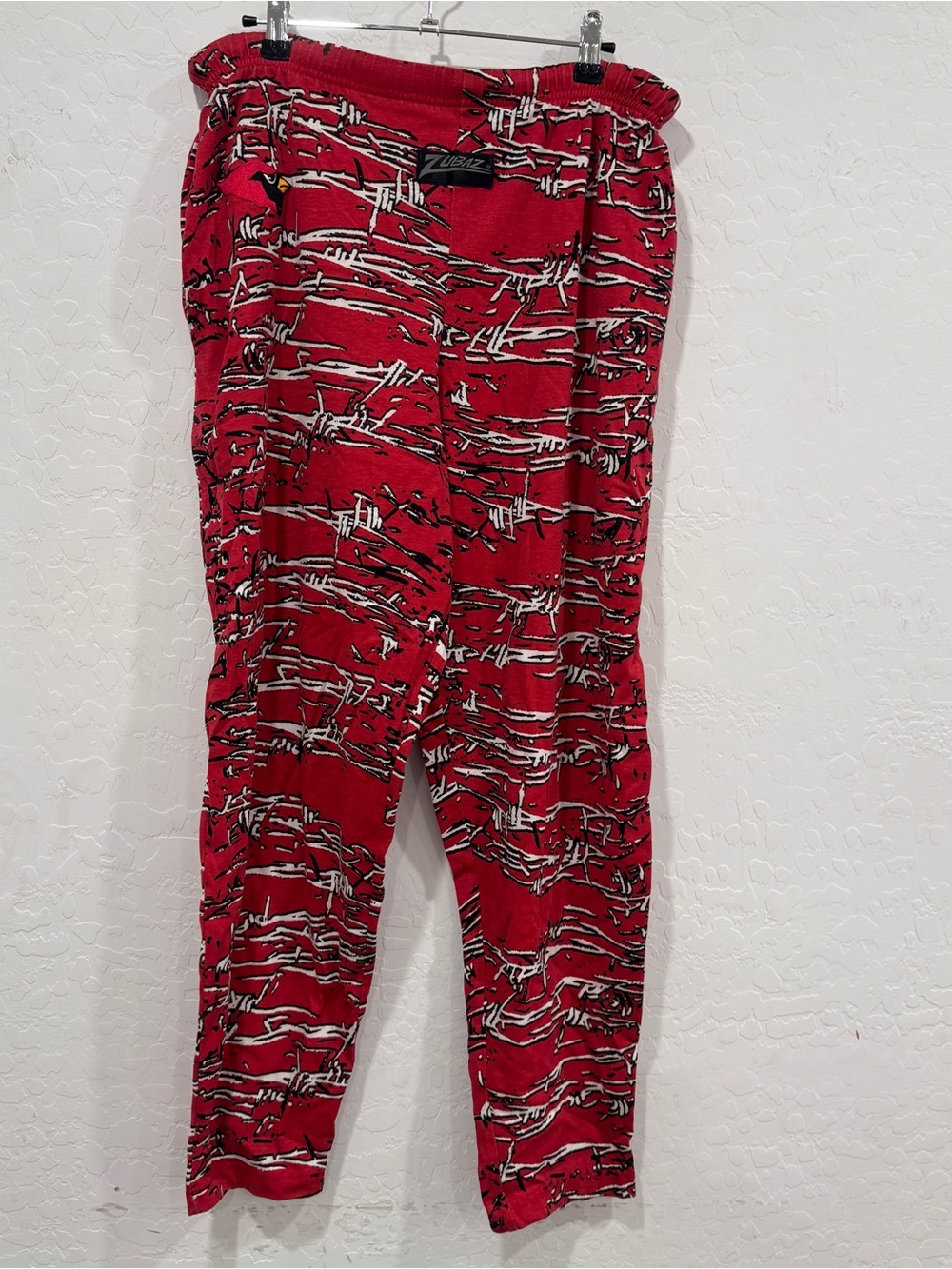 Vintage Zubaz Arizona Cardinals Sweatpants Mens Small Red Black White Drawstring